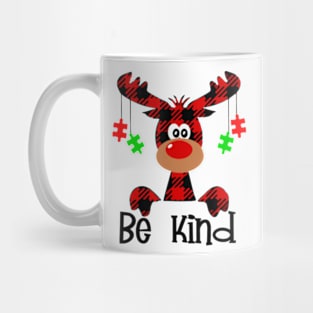 Be Kind Autism Awareness Christmas Reindeer Hippie Bullying Mug